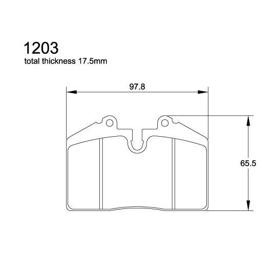 Pagid U-1203 Yellow Racing Pad - RS19 Compound - Shifted Motorsports