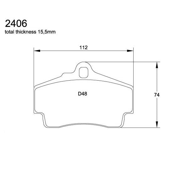 Pagid U-2406 Yellow Racing Pad - RS19 Compound - Shifted Motorsports