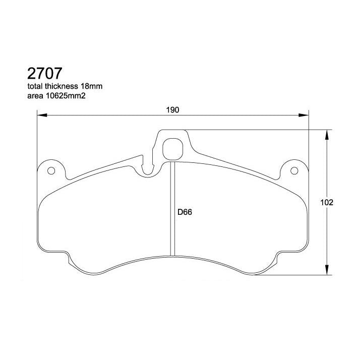 Pagid U-2707 Yellow Racing Pad - RS19 Compound - Shifted Motorsports
