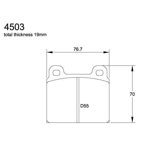 Pagid U-4503 Orange Racing Pad - RS44 Compound - Shifted Motorsports