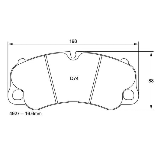 Pagid U-4927 Racing Pad For Ceramic Rotors - RSC-1 Compound - Shifted Motorsports