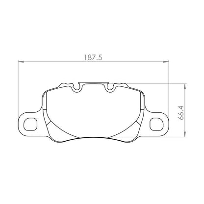 PFC Porsche 991/992 GT3 / Cayman GT4 Rear Brake Pads - 332 Compound - 7727.332.18.44