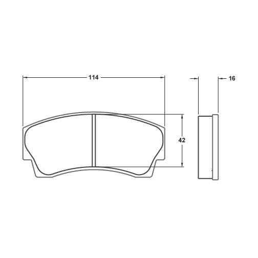 Performance Friction 7745.13.16.44 Racing Pad - 13 Compound - Shifted Motorsports
