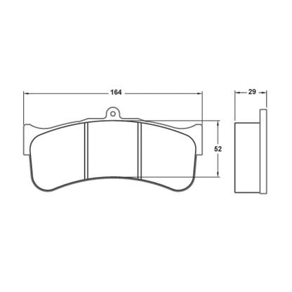 PFC Porsche 992 GT3 Cup Front Brake Pads - 39 Compound - 7797.39.25.44