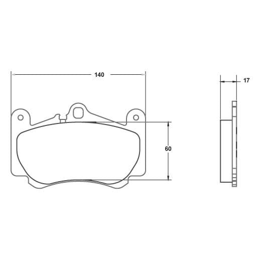 Performance Friction 7818.08.17.44 Racing Pad - 08 Compound - Shifted Motorsports