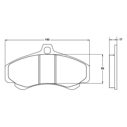 PFC Porsche 996/997 GT2 GT3 Turbo Front Brake Pads - 11 Compoud - 7819.11.17.44