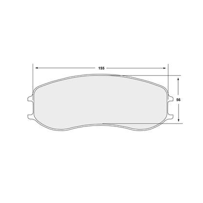 PFC Porsche 991 Cup / Cayman GT4 Clubsport Front Brake Pads - 82 Compound - 7968.82.28.44