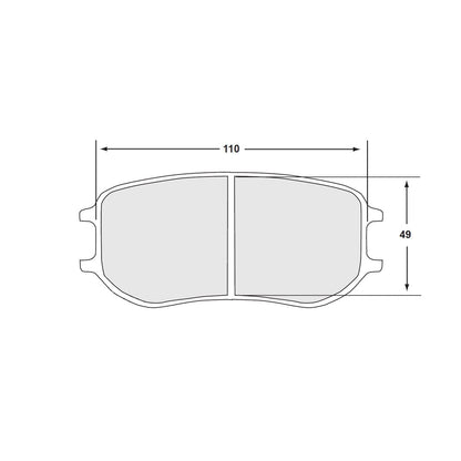 PFC Porsche 991 Cup / Cayman GT4 Clubsport Rear Brake Pads - 332 Compound  - 7969.332.26.44
