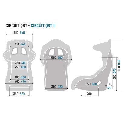 Sparco Circuit II QRT Fiberglass Racing Seat - Shifted Motorsports