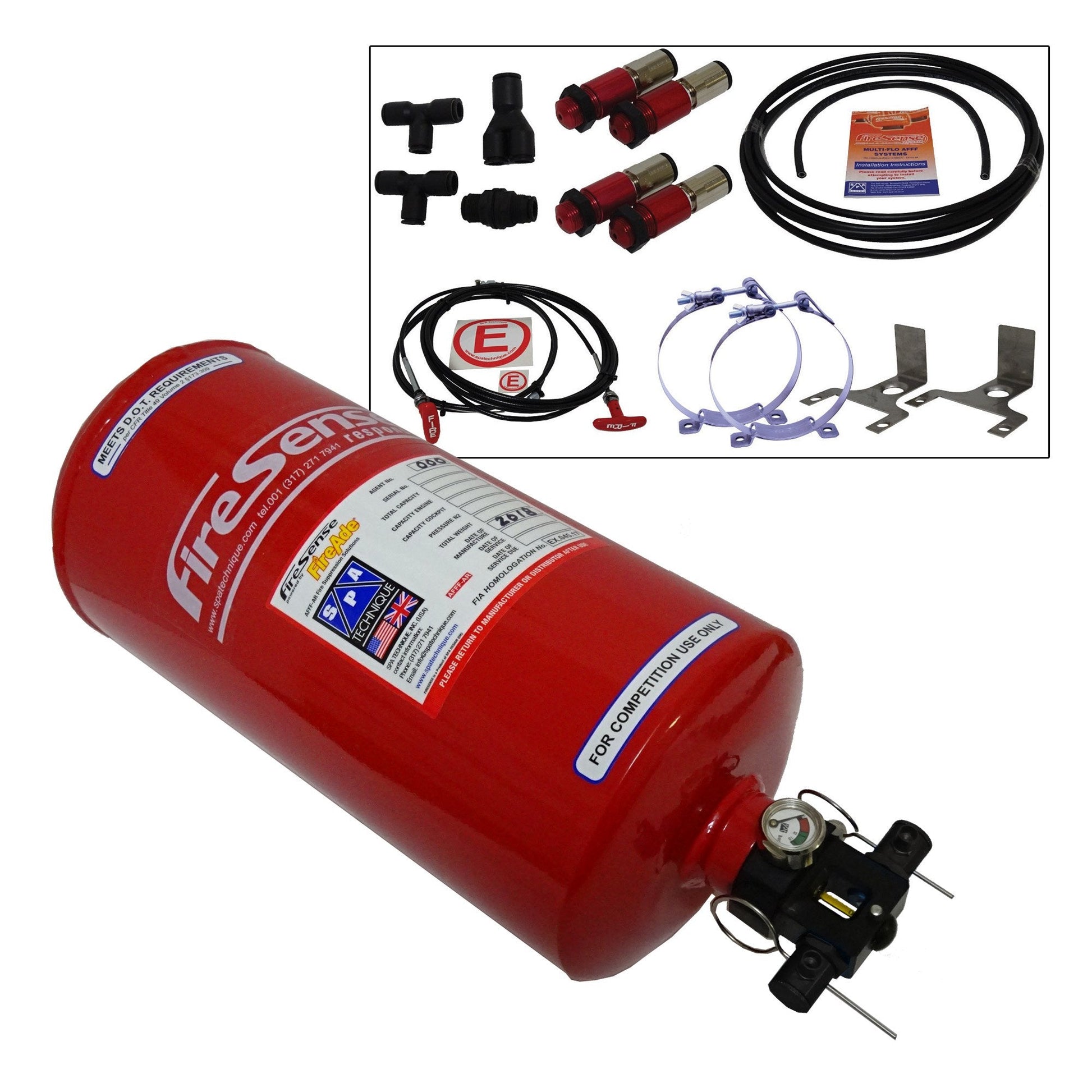 SPA Technique AFFF Automatic FIA Fire System - 4 Liter Mechanical - Shifted Motorsports
