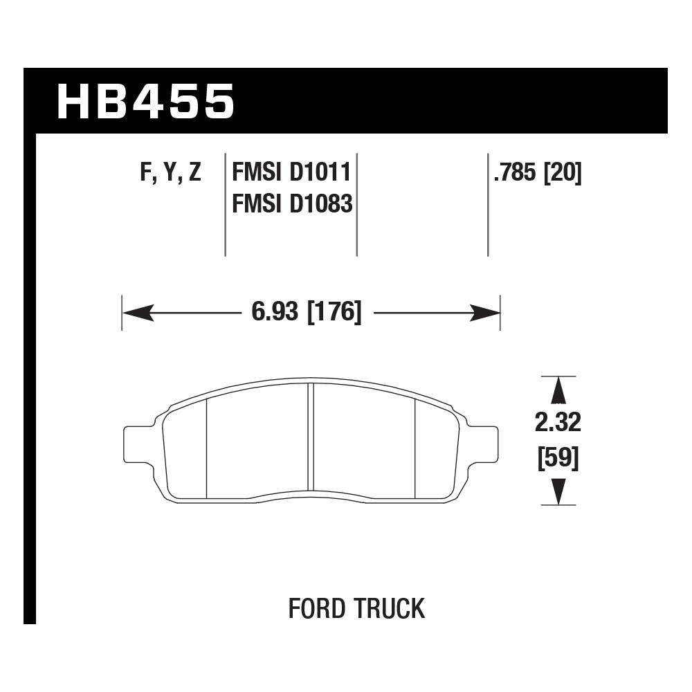 Hawk HB455Y.785 LTS Truck/SUV Street Pad - Shifted Motorsports