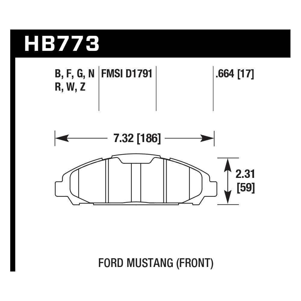 Hawk HB773F.664 Street Performance Pad - HPS Compound - Shifted Motorsports