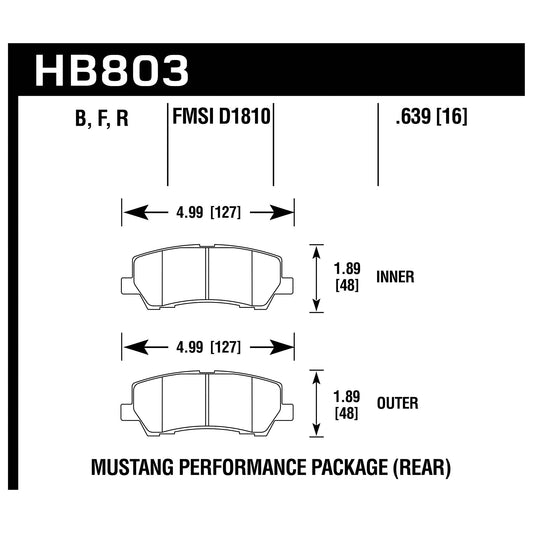 Hawk HB803F.639 Street Performance Pad - HPS Compound - Shifted Motorsports