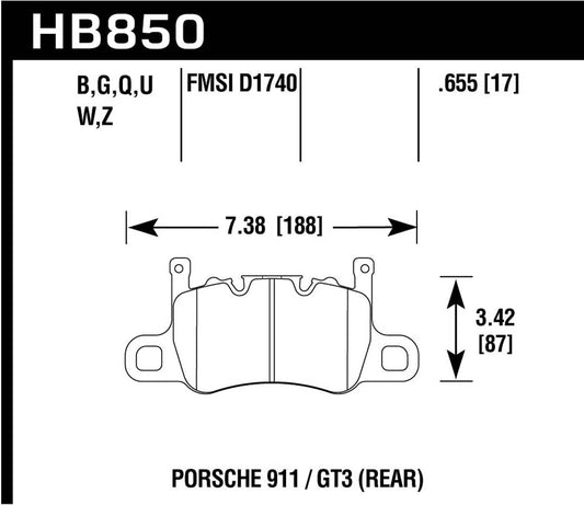 Hawk HB850B.655 Street Performance Pad - HPS 5.0 Compound - Shifted Motorsports