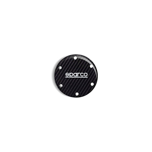 Sparco Gloss Carbon Steering Wheel Horn Delete Plate - Shifted Motorsports