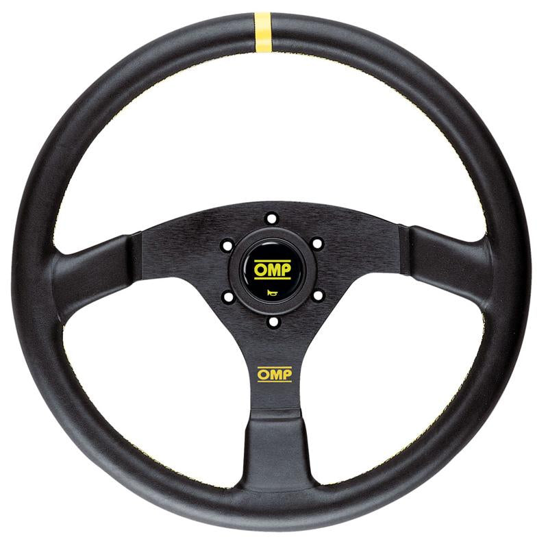 OMP Velocita Steering Wheel - Black Leather - Shifted Motorsports