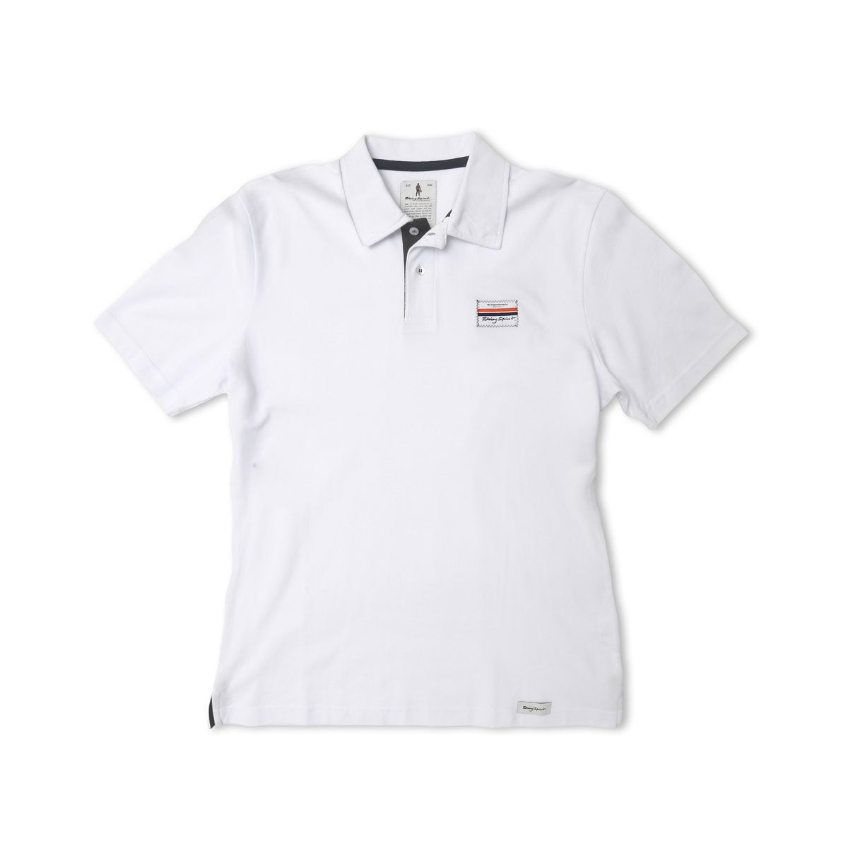 Racing Spirit Patch Polo Shirt - White - Shifted Motorsports