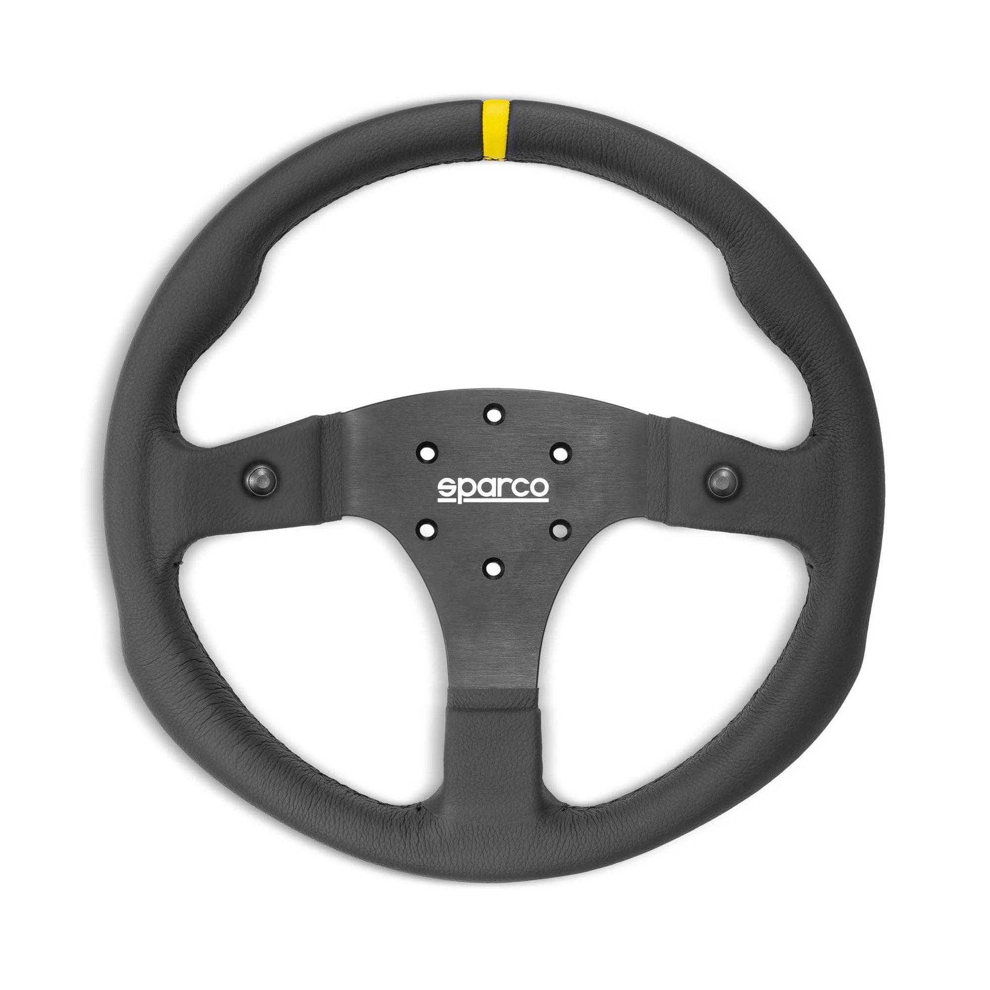 Sparco R330B Steering Wheel - Leather - Shifted Motorsports