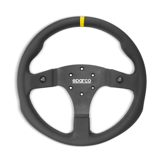 Sparco R330B Steering Wheel - Leather - Shifted Motorsports