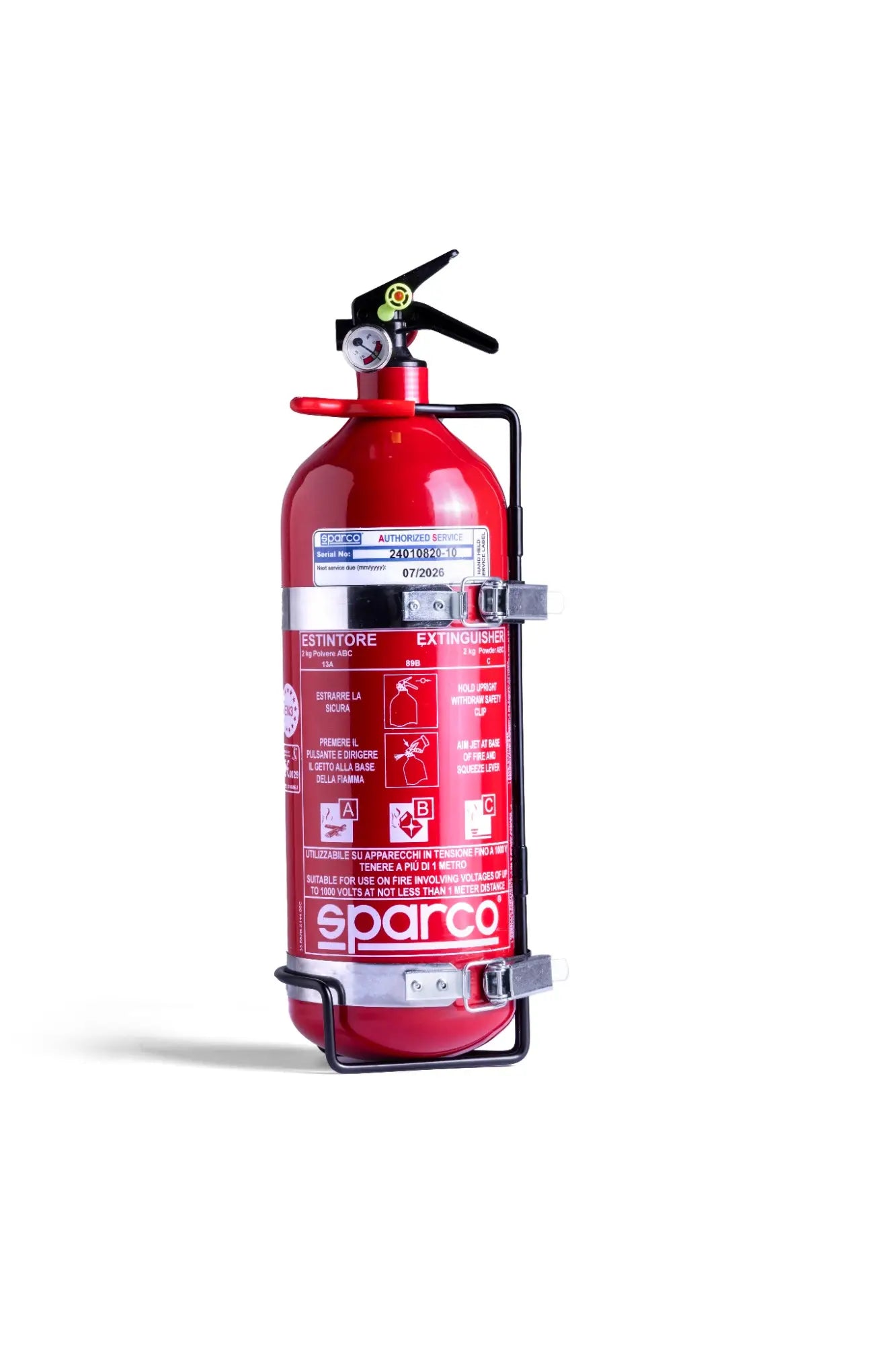 Sparco Novec Handheld Fire Extinguisher - 2 Liter - Shifted Motorsports