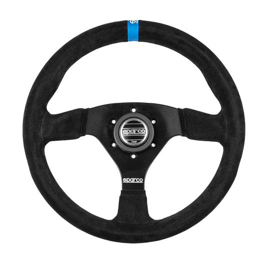 Sparco R-383 Logo Steering Wheel - Suede - Shifted Motorsports