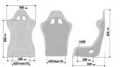 Sparco Grid QRT Sky Fiberglass Racing Seat - Shifted Motorsports