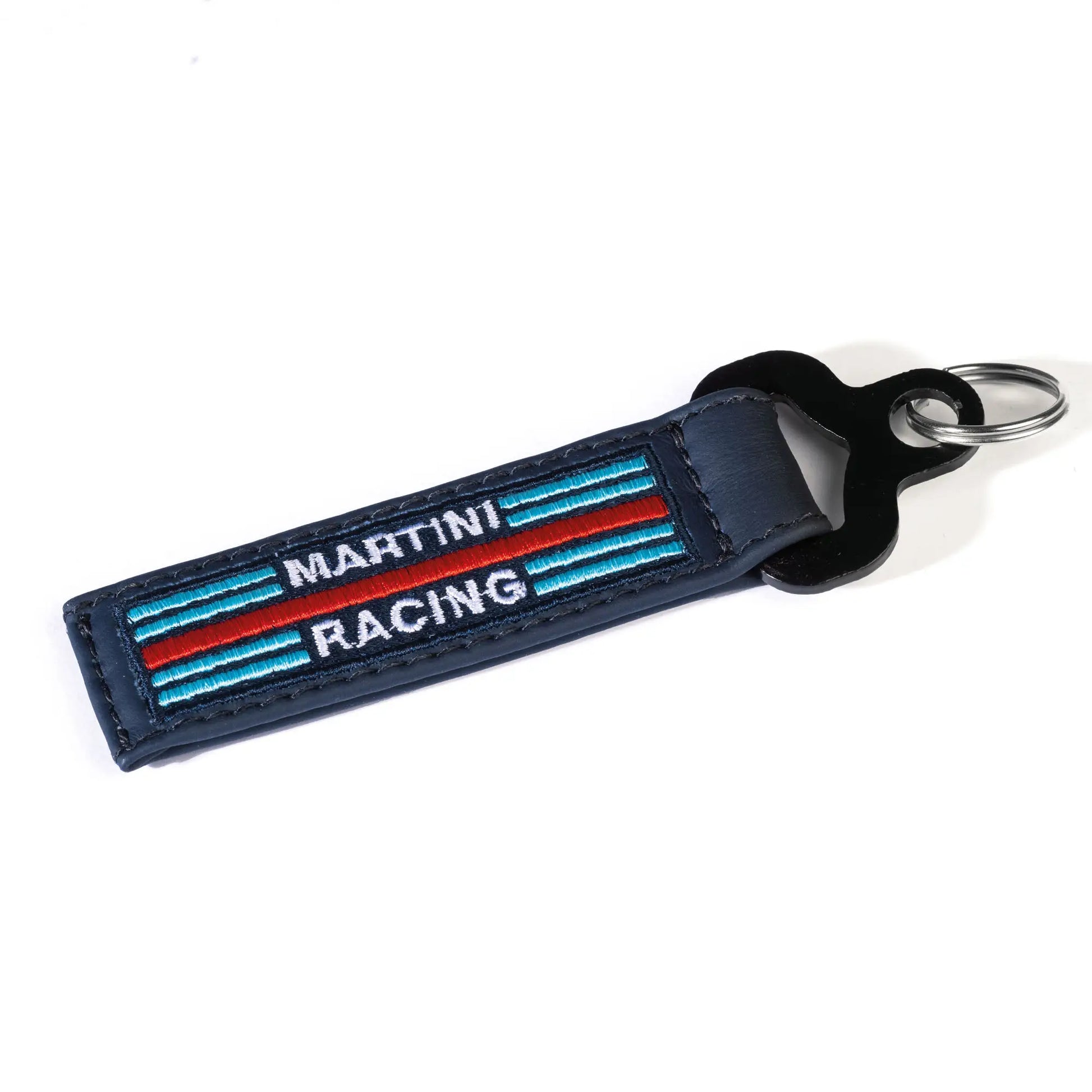 Sparco Martini Leather Keychain (Navy) - Shifted Motorsports
