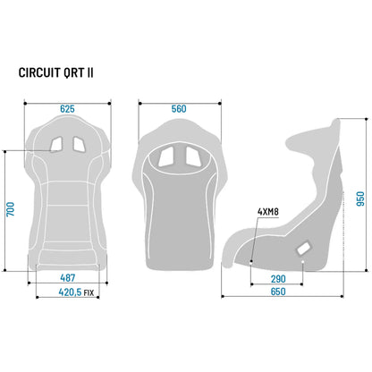 Sparco Circuit II QRT Fiberglass Racing Seat - Shifted Motorsports