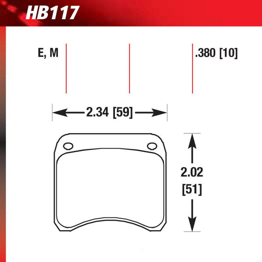 Hawk HB117E.380 Racing Pad - Blue Compound - Shifted Motorsports