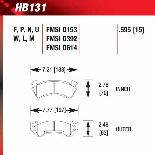 Hawk HB131P.595 SD Superduty Truck/SUV Severe-Duty Pad - Shifted Motorsports