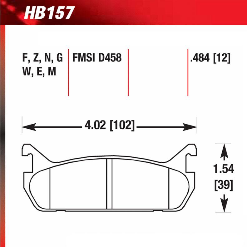 Hawk HB157N.484 Performance Pad - HP Plus Compound - Shifted Motorsports
