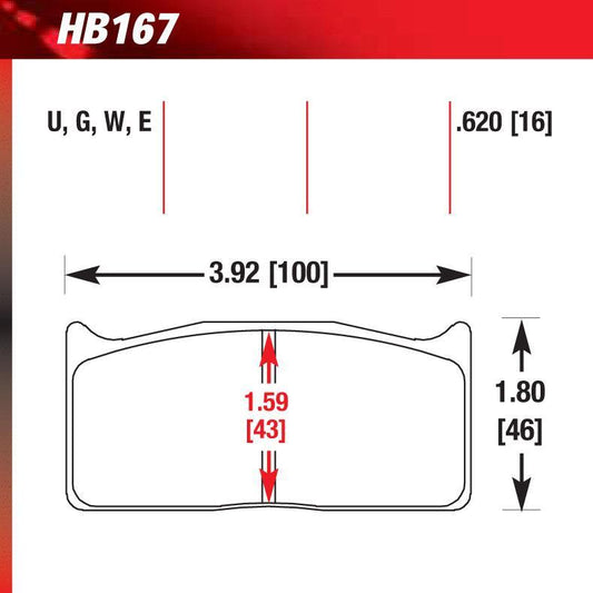 Hawk HB167U.620 Racing Pad - DTC-70 Compound - Shifted Motorsports