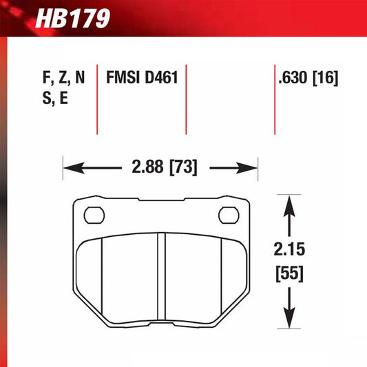 Hawk HB179S.630 Racing Pad - HT-10 Compound - Shifted Motorsports