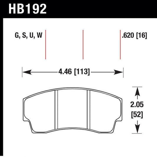Hawk HB192U.620 Racing Pad - DTC-70 Compound - Shifted Motorsports