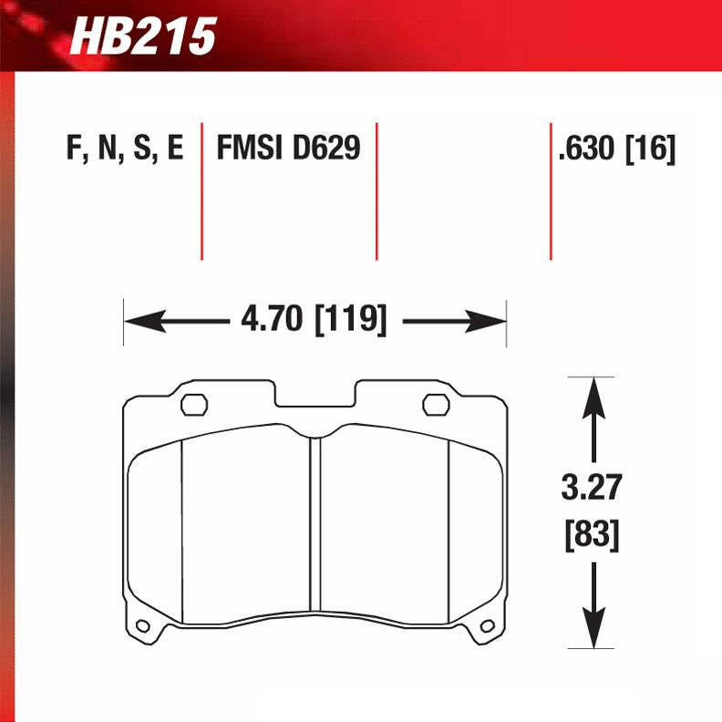 Hawk HB215S.630 Racing Pad - HT-10 Compound - Shifted Motorsports