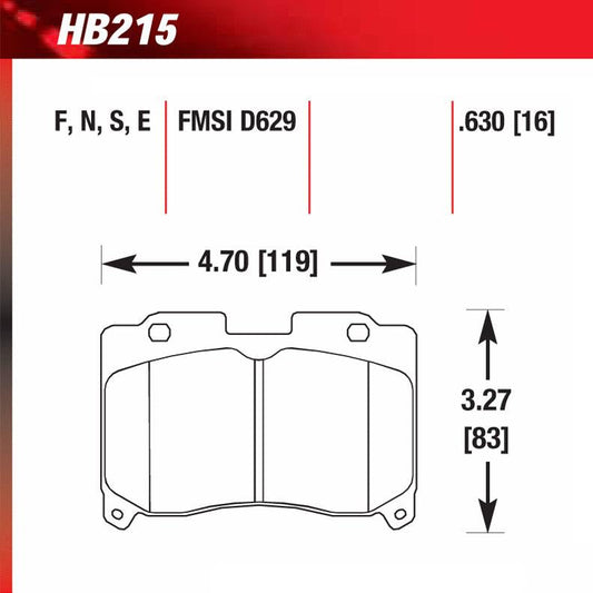 Hawk HB215S.630 Racing Pad - HT-10 Compound - Shifted Motorsports