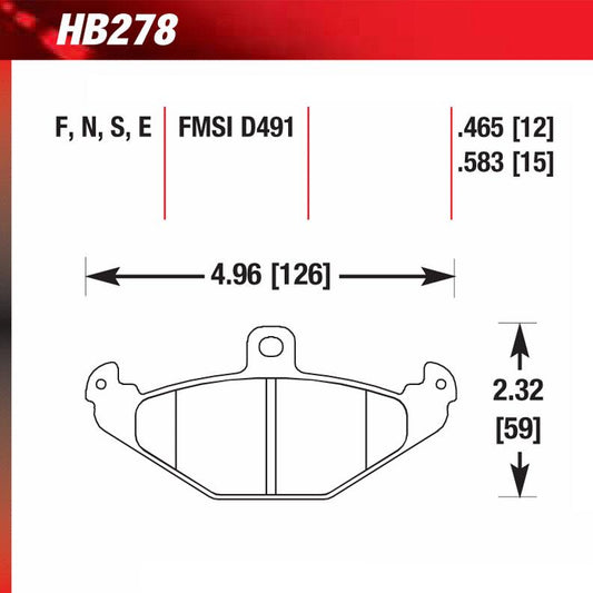 Hawk HB278S.465 Racing Pad - HT-10 Compound - Shifted Motorsports