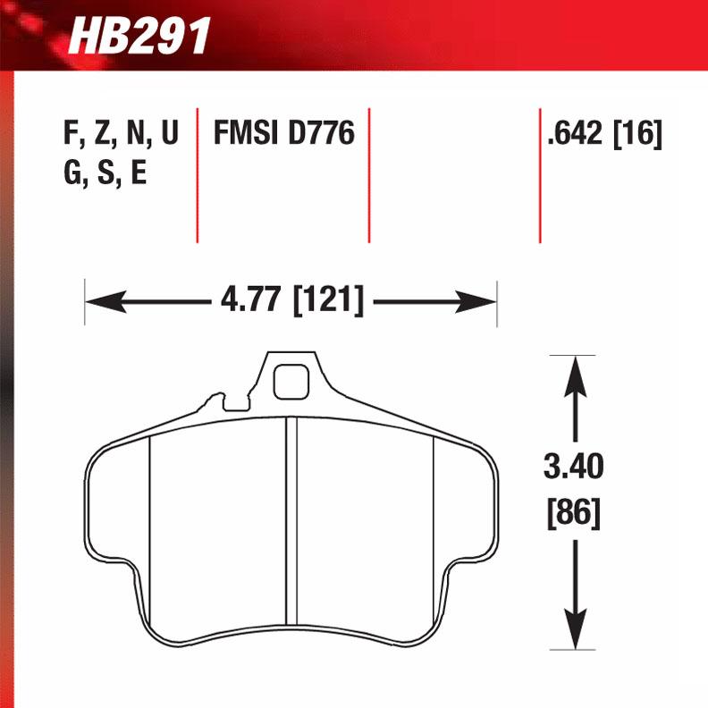 Hawk HB291U.642 Racing Pad - DTC-70 Compound - Shifted Motorsports