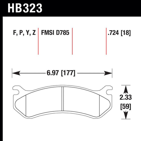 Hawk HB323P.724 Superduty Truck/SUV Severe-Duty Pad - Shifted Motorsports