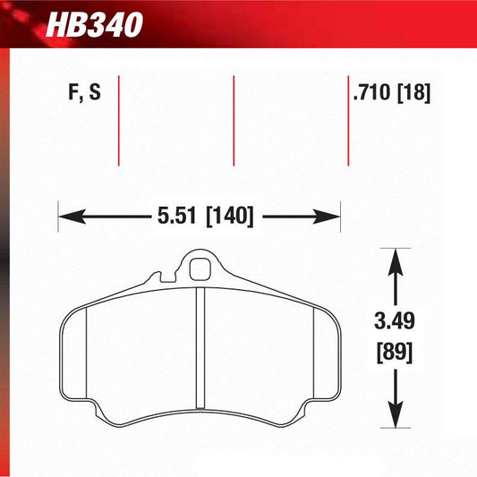 Hawk HB340F.710 Street Performance Pad - HPS Compound - Shifted Motorsports