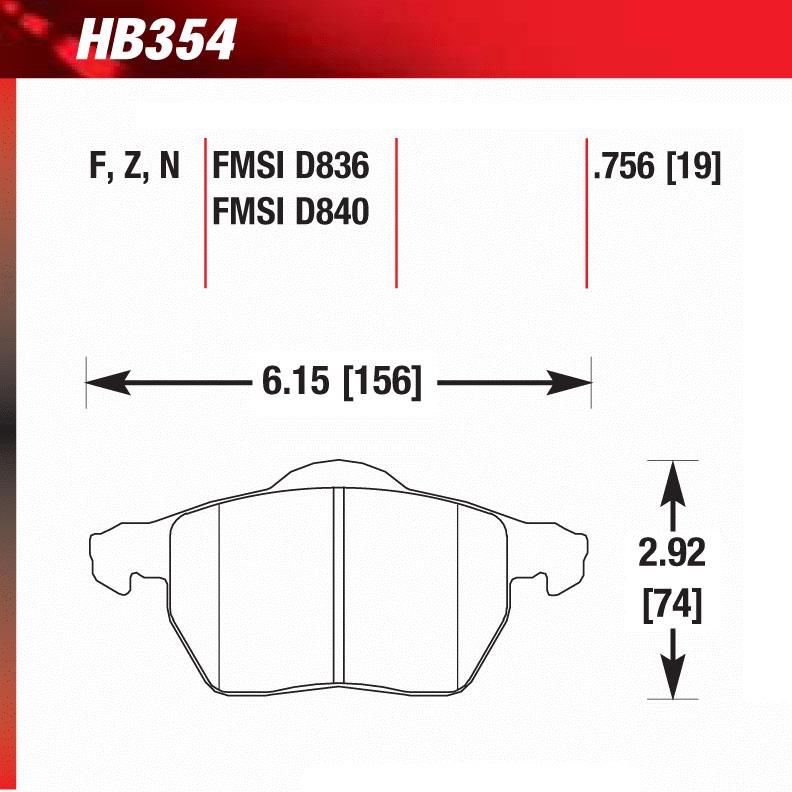 Hawk HB354F.756 Street Performance Pad - HPS Compound - Shifted Motorsports
