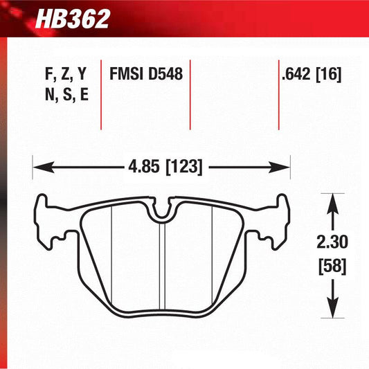 Hawk HB362S.642 Racing Pad - HT-10 Compound - Shifted Motorsports