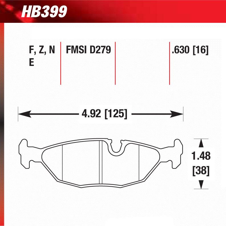 Hawk HB399N.630 Performance Pad - HP Plus Compound - Shifted Motorsports