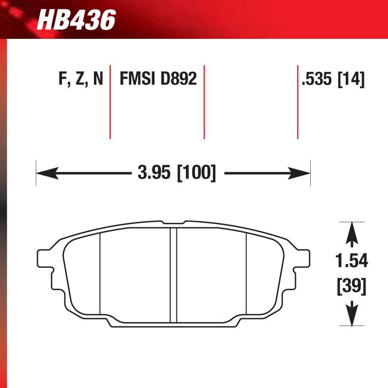 Hawk HB436F.535 Street Performance Pad - HPS Compound - Shifted Motorsports