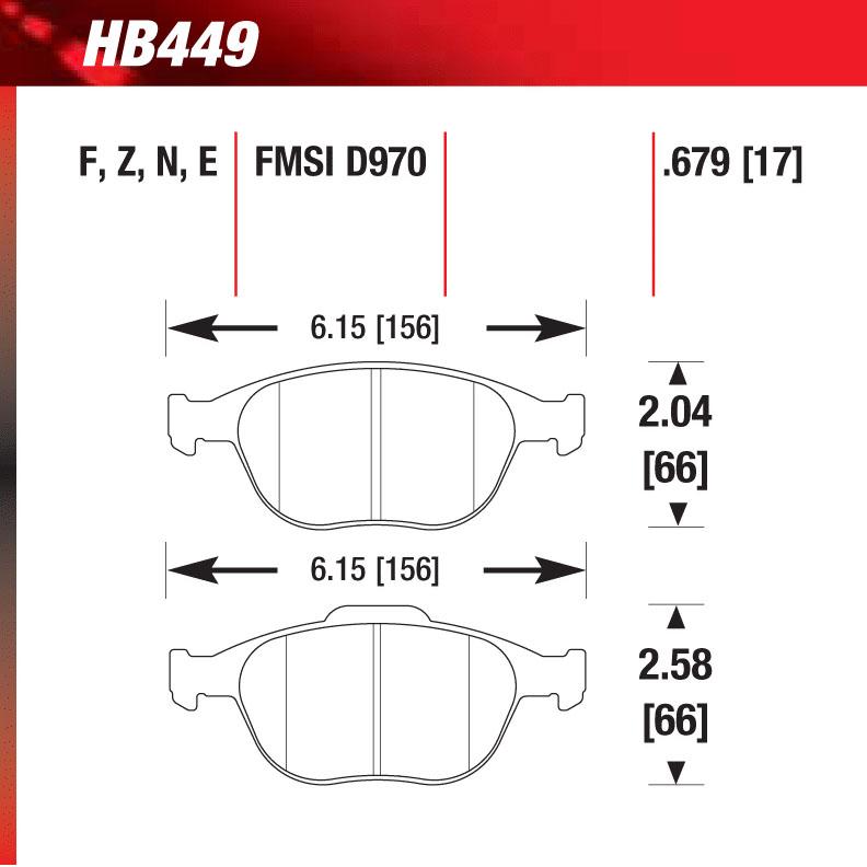 Hawk HB449N.679 Performance Pad - HP Plus Compound - Shifted Motorsports