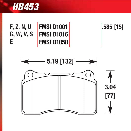 Hawk HB453B.585 Street Performance Pad - HPS 5.0 Compound - Shifted Motorsports