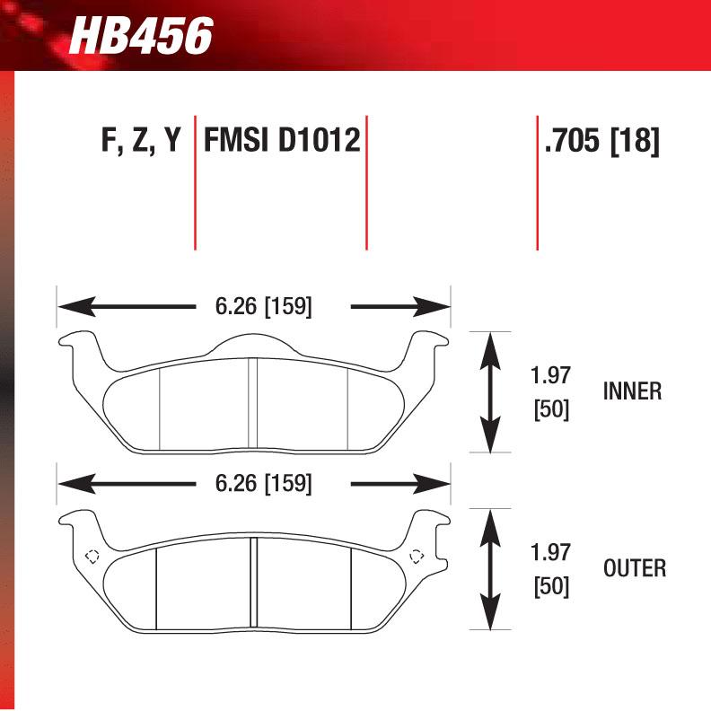 Hawk HB456Y.705 LTS Truck/SUV Street Pad - Shifted Motorsports