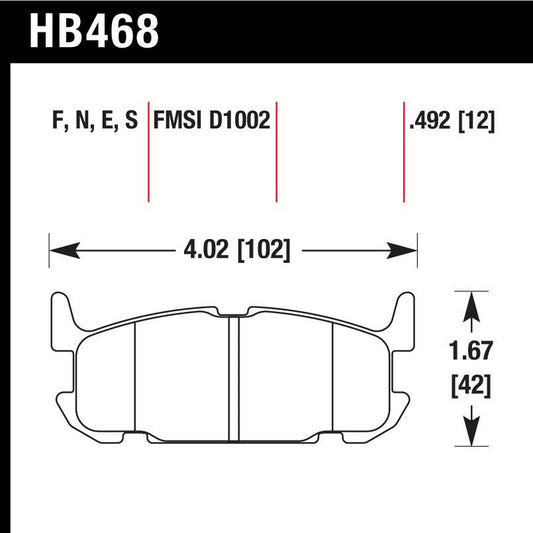 Hawk HB468S.492 Racing Pad - HT-10 Compound - Shifted Motorsports