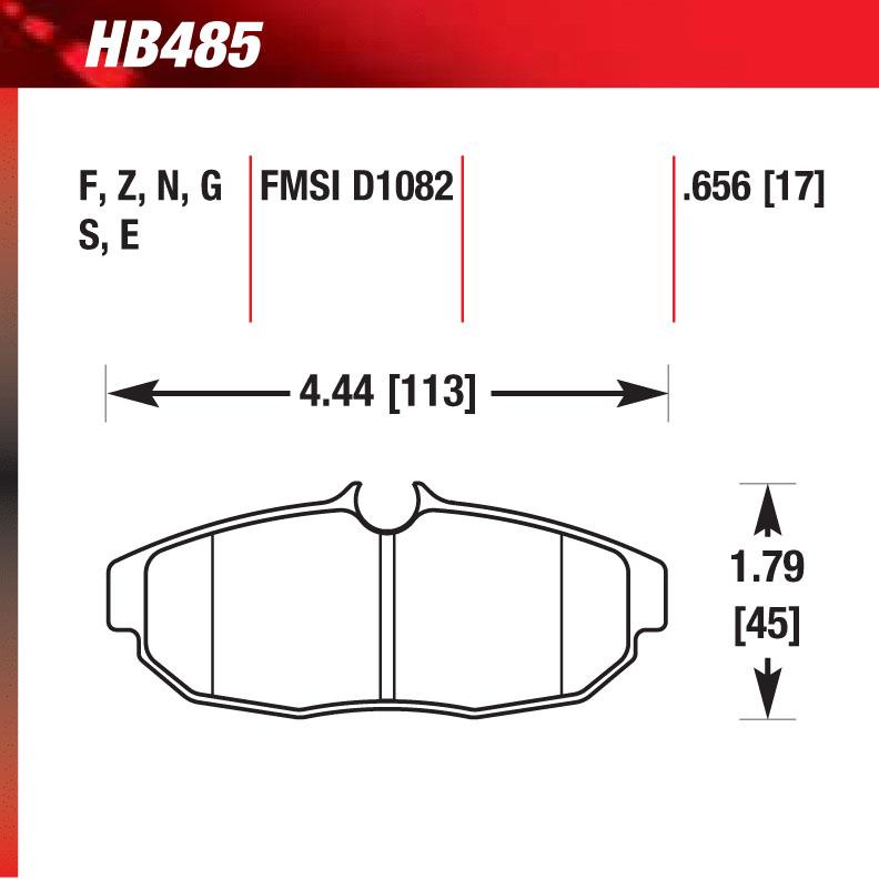Hawk HB485S.656 Racing Pad - HT-10 Compound - Shifted Motorsports