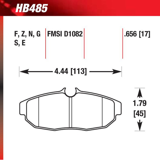 Hawk HB485N.656 Performance Pad - HP Plus Compound - Shifted Motorsports